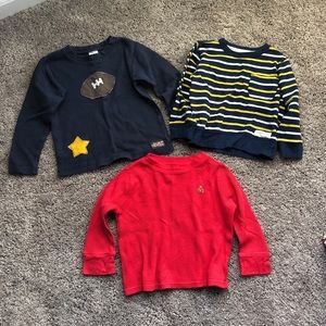 2T Boys long sleeve shirts- lot of 3